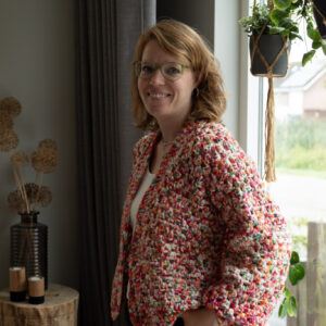 Patroon granny stripe vest